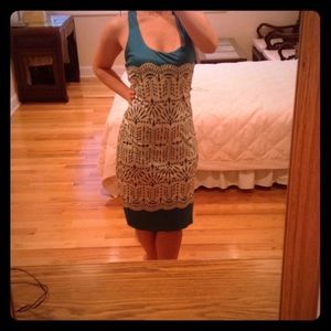 Mara Hoffman teal blue halter dress